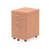 Impulse 3 Drawer Under Desk Pedestal Beech I001648 DD